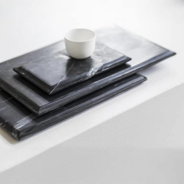 黒大理石　象嵌　トレー　black marble inlay tray 黒大理石 象嵌 トレー black marble inlay tray - メルカリ