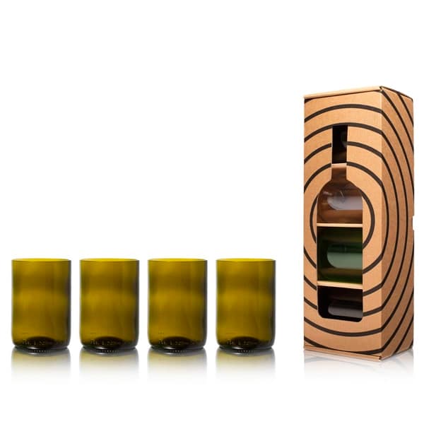 Wine Bottle Tumblers Green - Image 2