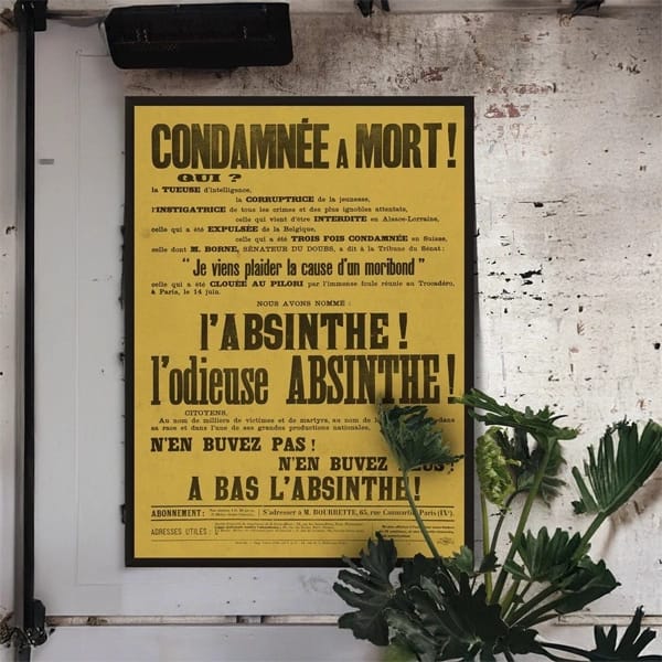 Ink & Drop - absint typography Art Print - House of Otoko