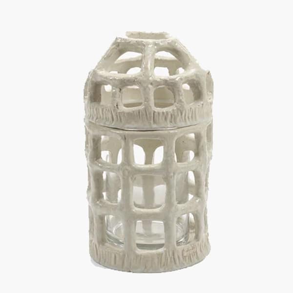 Pique Fleurs White Rosie Vase